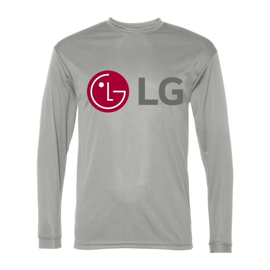 Men's LG Polyester Long Sleeve T-Shirt - Silver