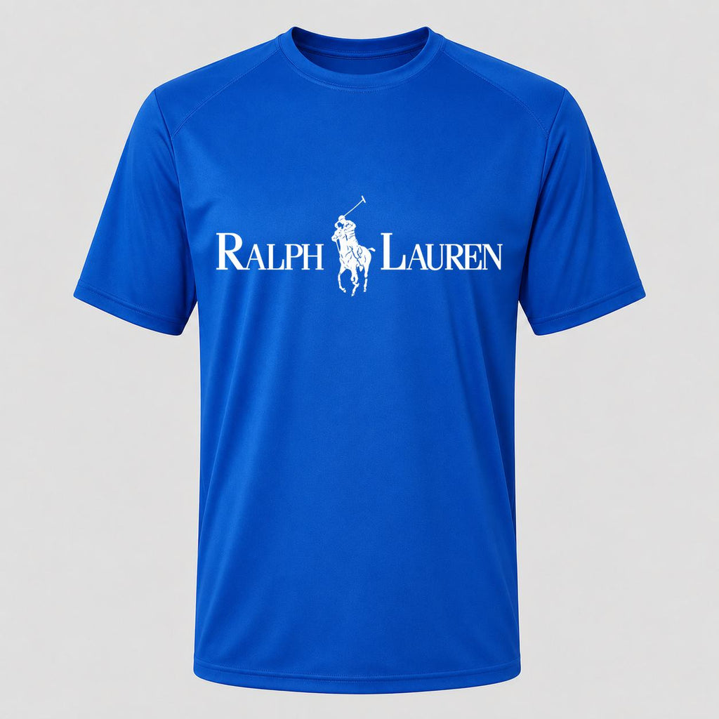 Men's Polo Ralph Lauren White Performance T-Shirt - Royal Blue