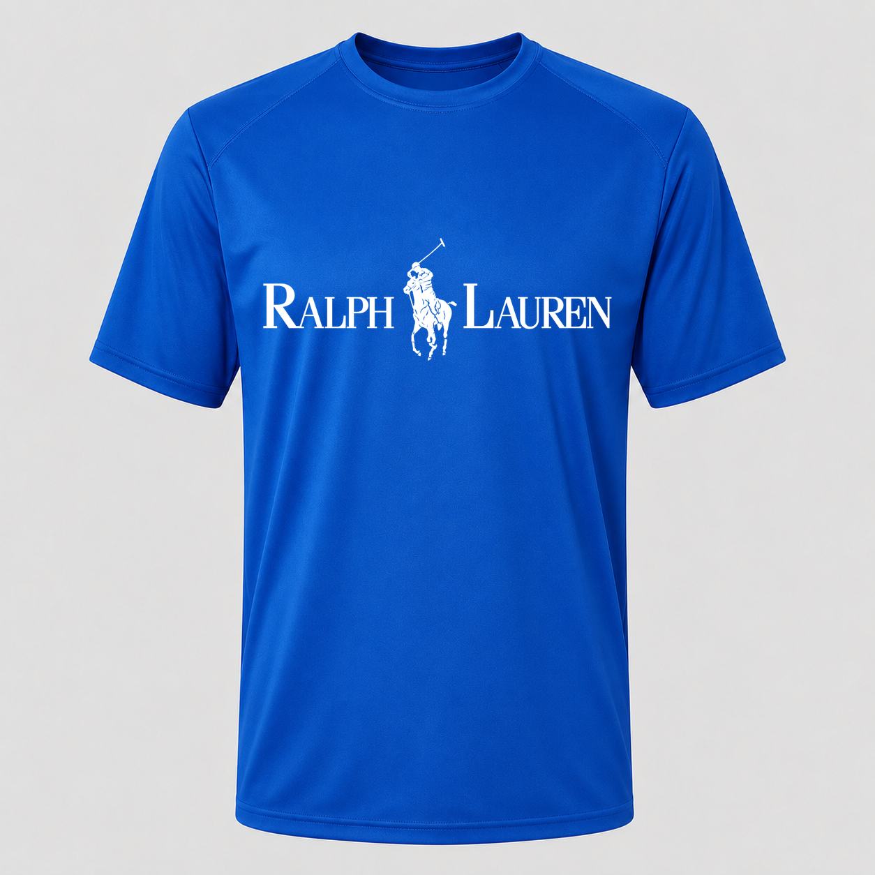 Men's Polo Ralph Lauren White Performance T-Shirt - Royal Blue