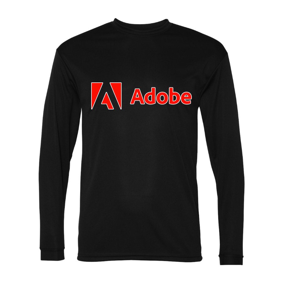 Men's Adobe Polyester Long Sleeve T-Shirt - Black