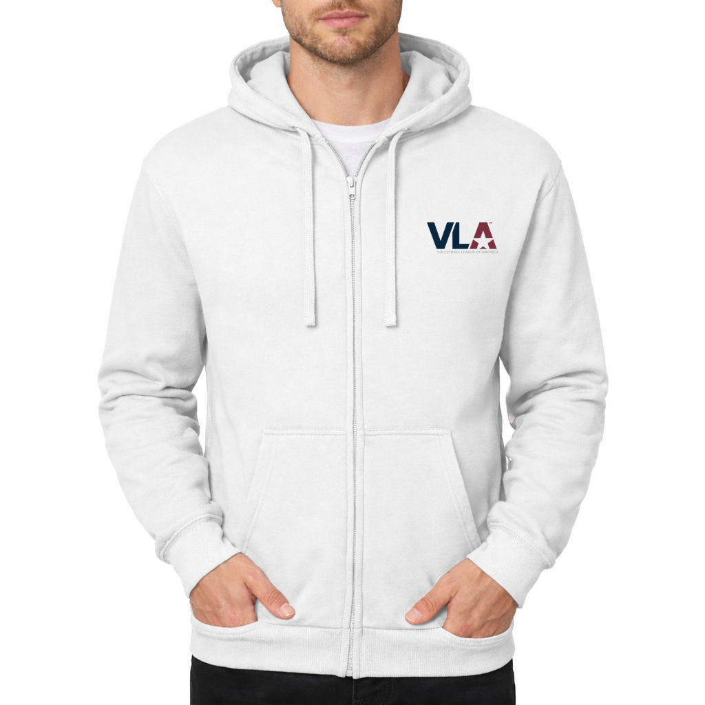 Men's American Volleyball League Zipper Hoodie - White