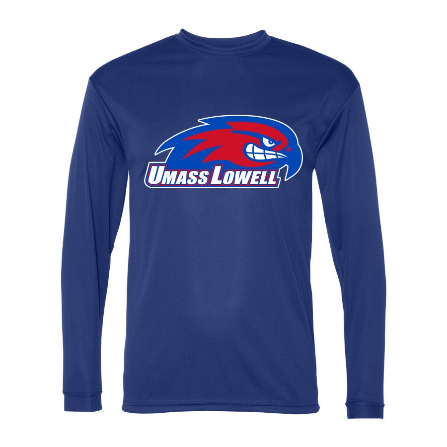 Men's UMass Lowell River Hawks Polyester Long Sleeve T-Shirt - Royal Blue