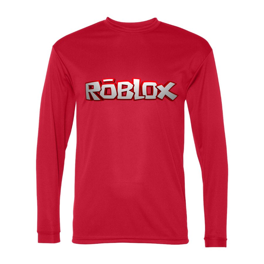 Men's Roblox Polyester Long Sleeve T-Shirt - Red