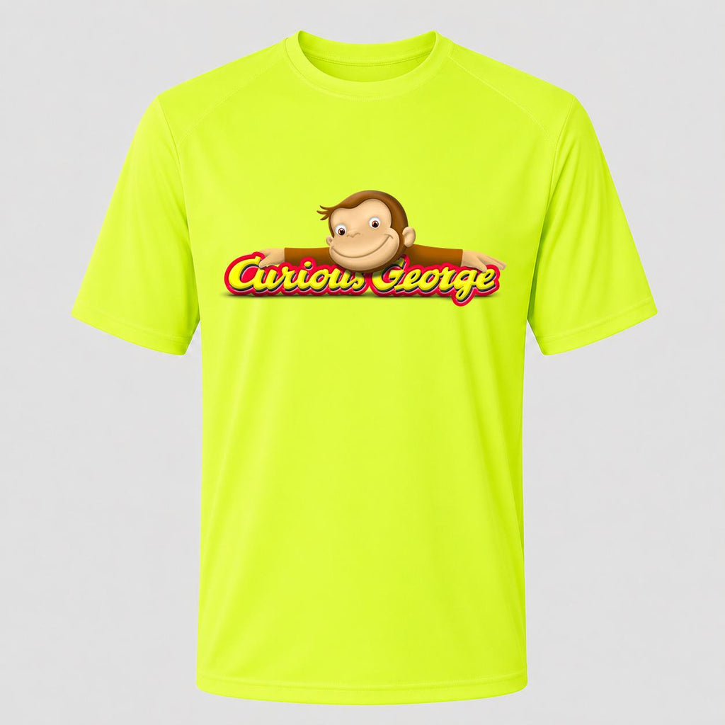 Men's Curious George Performance T-Shirt - Safety Green