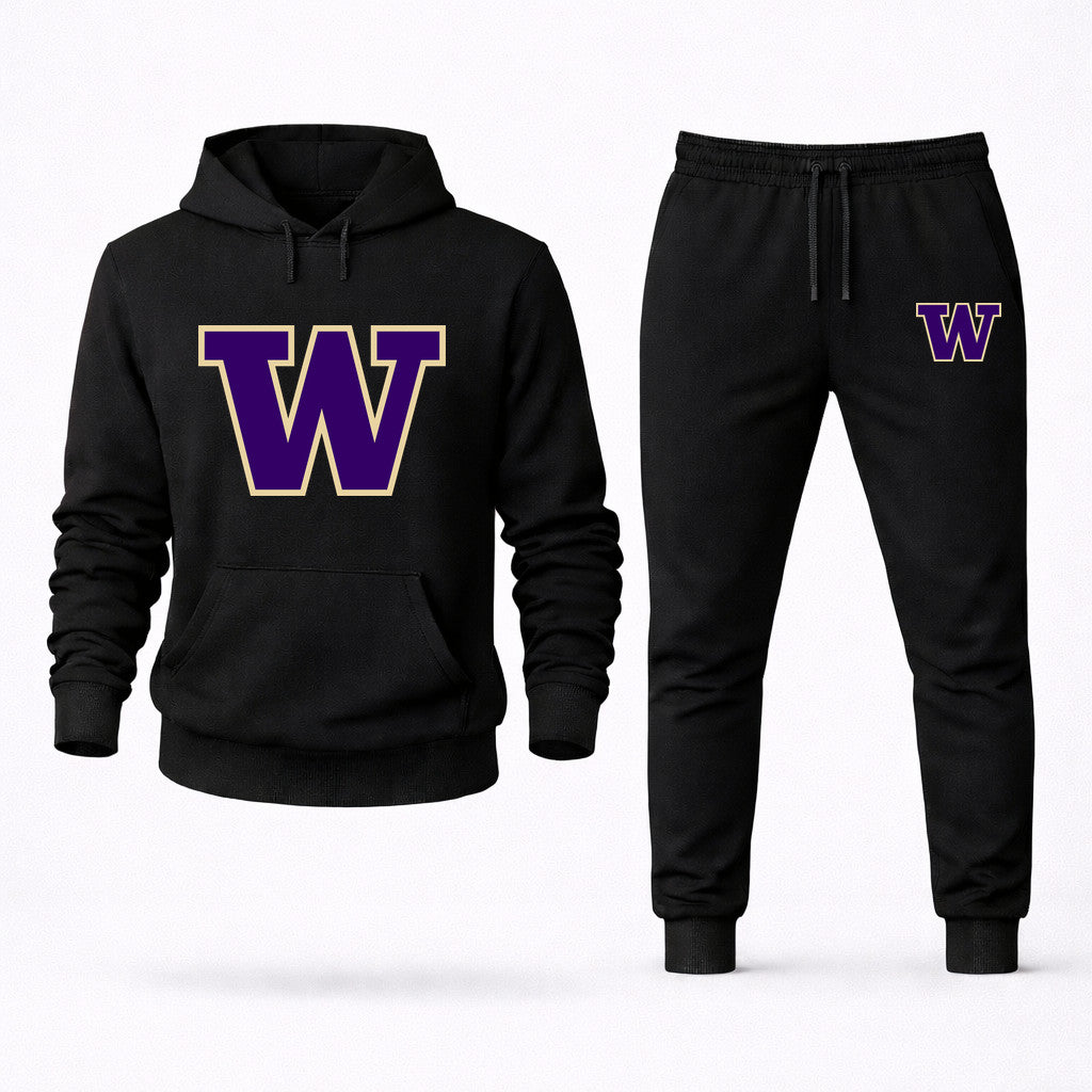Washington Huskies Hoodie and Joggers Set - Black