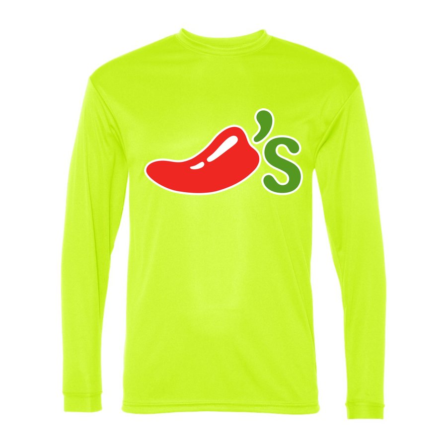 Men's Chilis Polyester Long Sleeve T-Shirt - Safety Yellow