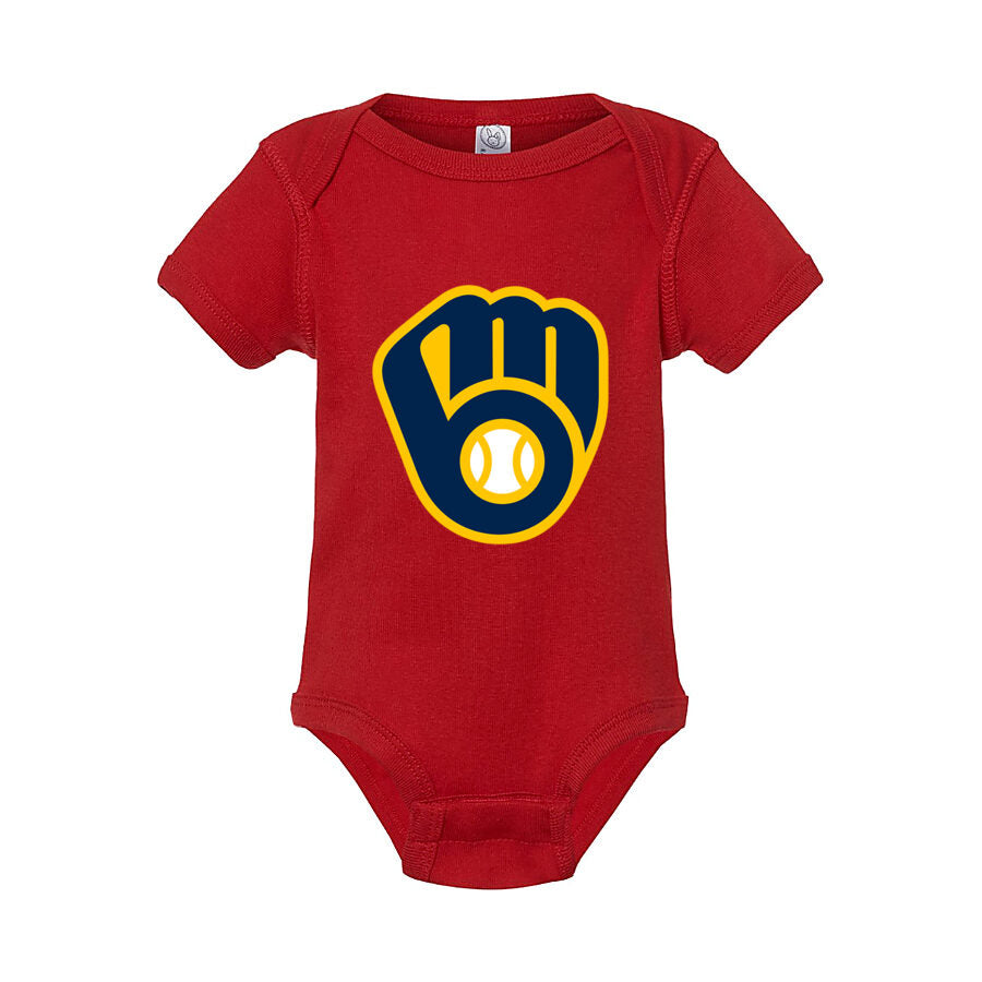 Milwaukee Brewers Baby Romper Onesie - Red