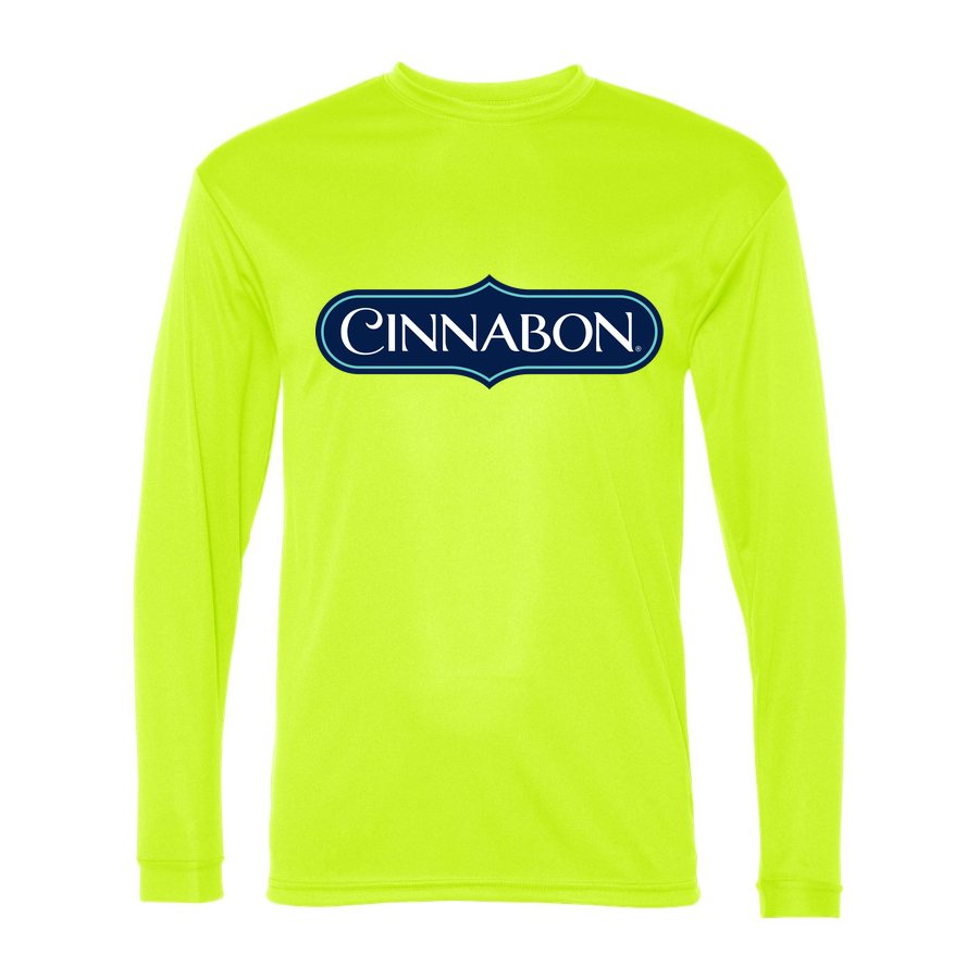 Men's Cinnabon Polyester Long Sleeve T-Shirt - Safety Yellow