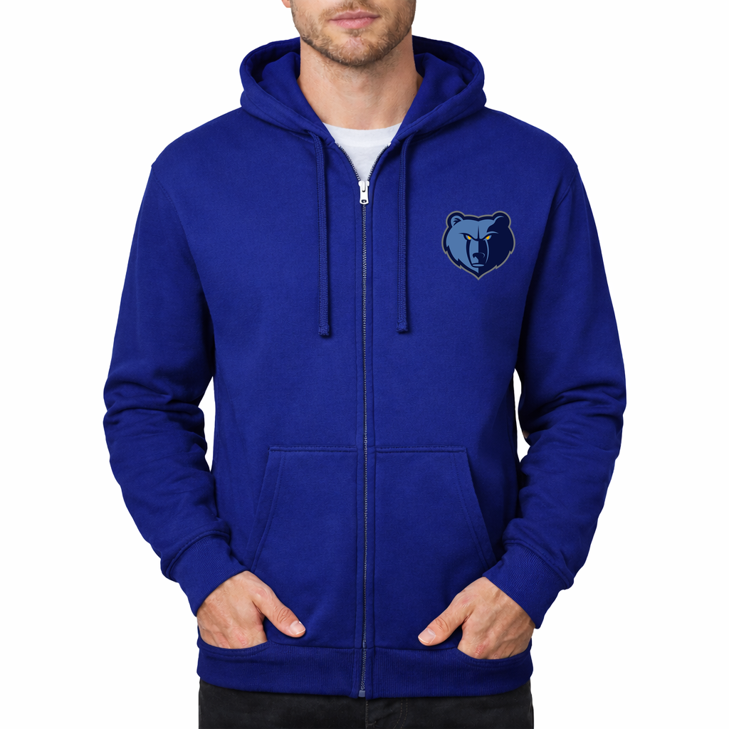 Men's Memphis Grizzlies Zipper Hoodie - Royal Blue