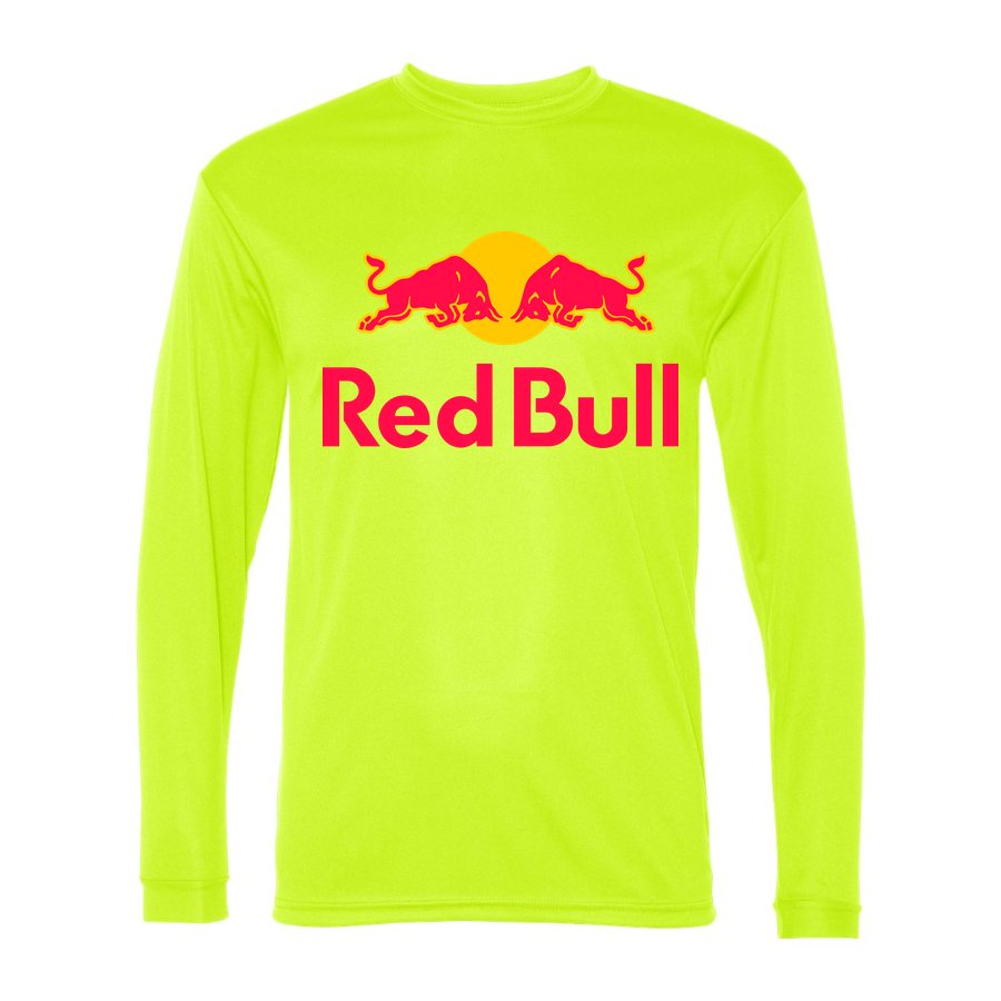 Men's Red Bull Polyester Long Sleeve T-Shirt - Safety Yellow