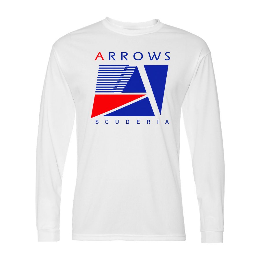 Men's Arrows F1 Team Polyester Long Sleeve T-Shirt - White