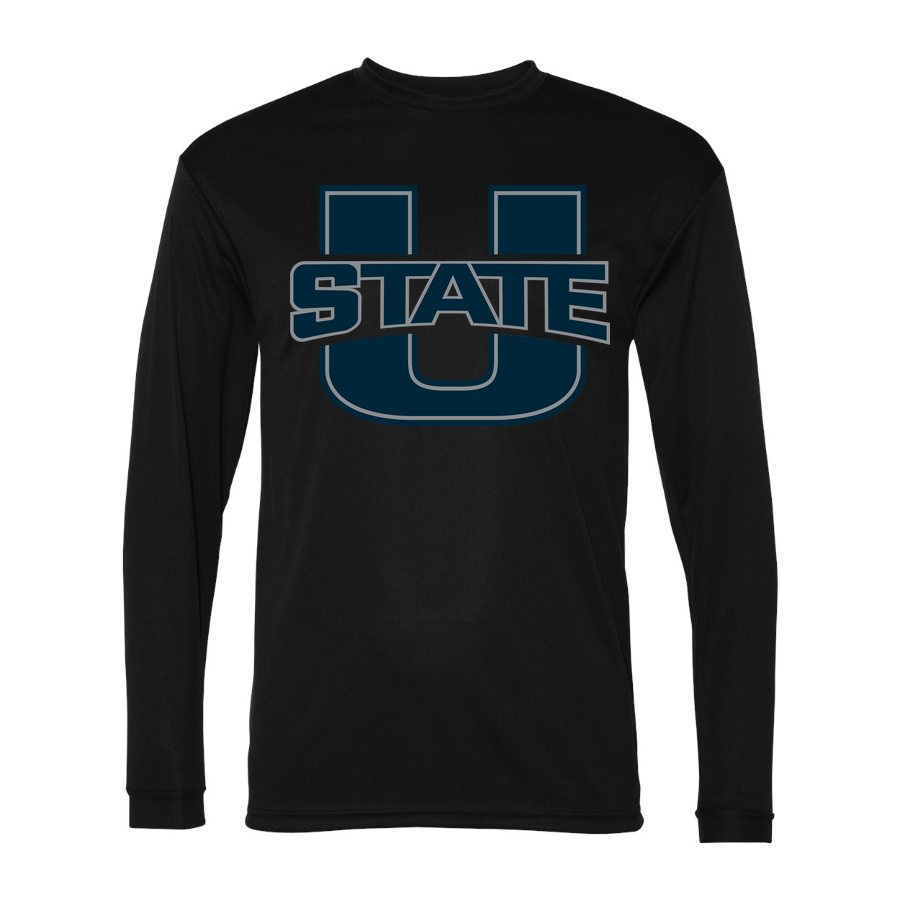 Men's Utah State Aggies Polyester Long Sleeve T-Shirt - Black