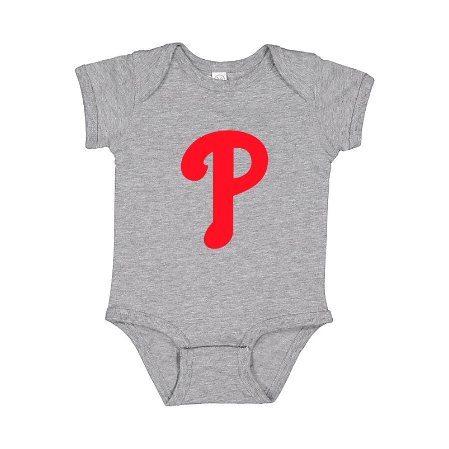 Philadelphia Phillies Baby Romper Onesie - Gray