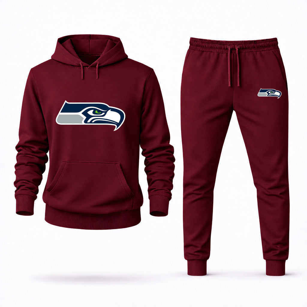 Seattle Seahawks Hoodie and Joggers Set - Burgundy