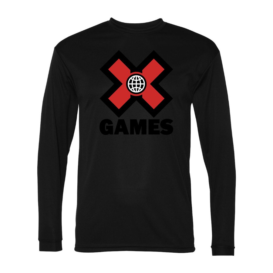 Men's X Games Polyester Long Sleeve T-Shirt - Black