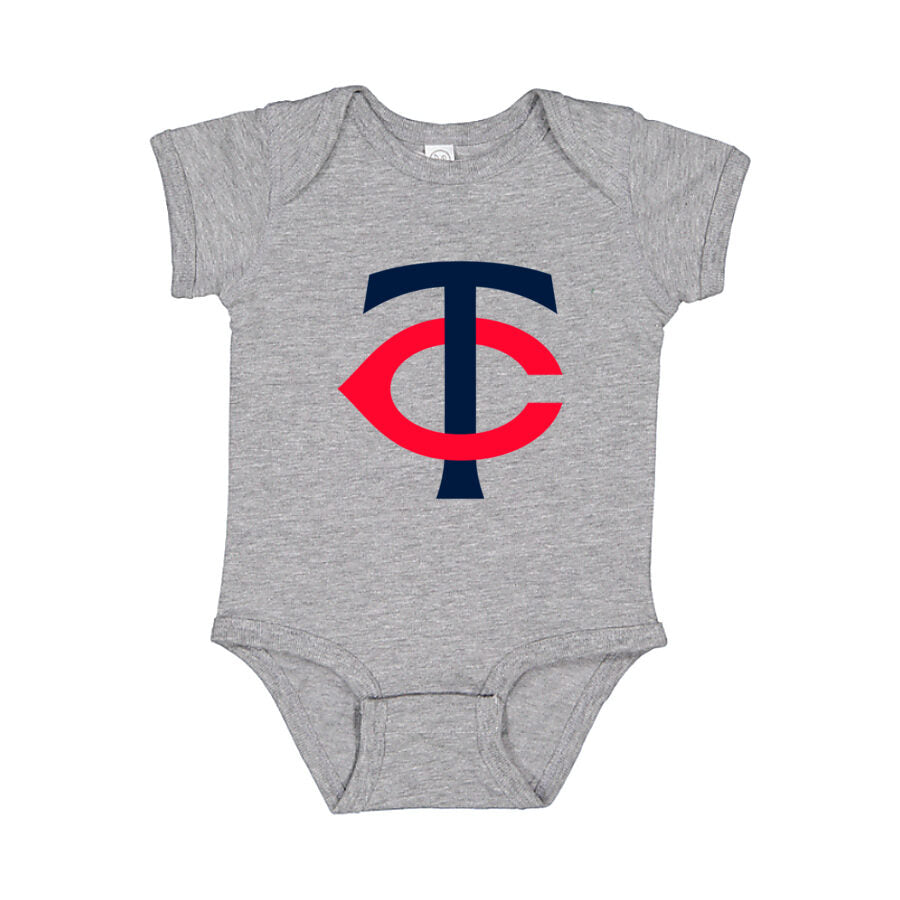 Minnesota Twins Baby Romper Onesie - Gray