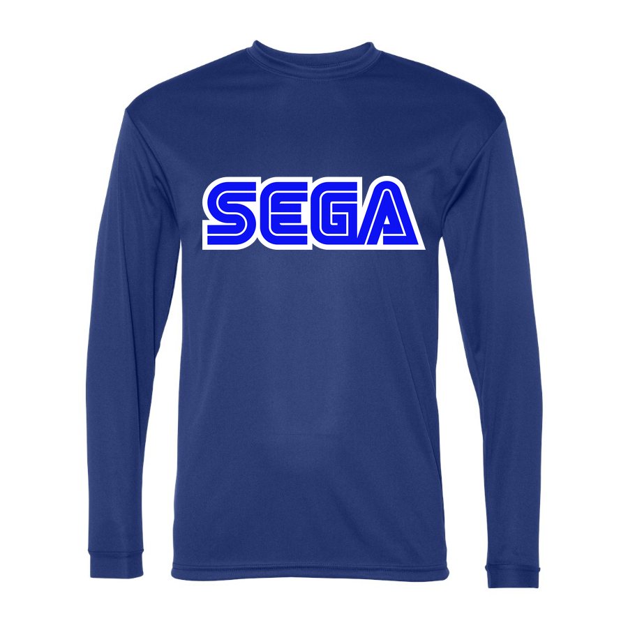 Men's SEGA Polyester Long Sleeve T-Shirt - Royal Blue