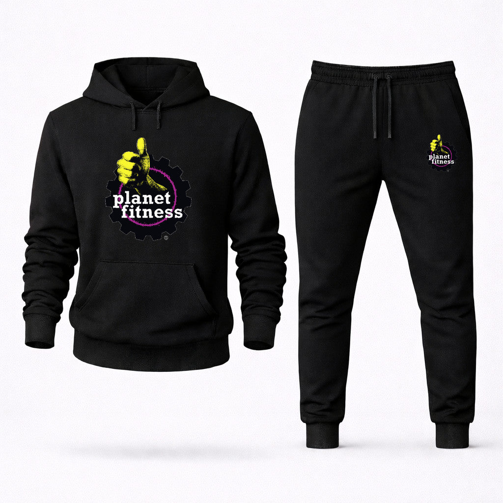 Planet Fitness Hoodie and Joggers Set - Black
