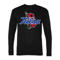 Men's Tulsa Golden Hurricane Polyester Long Sleeve T-Shirt - Black