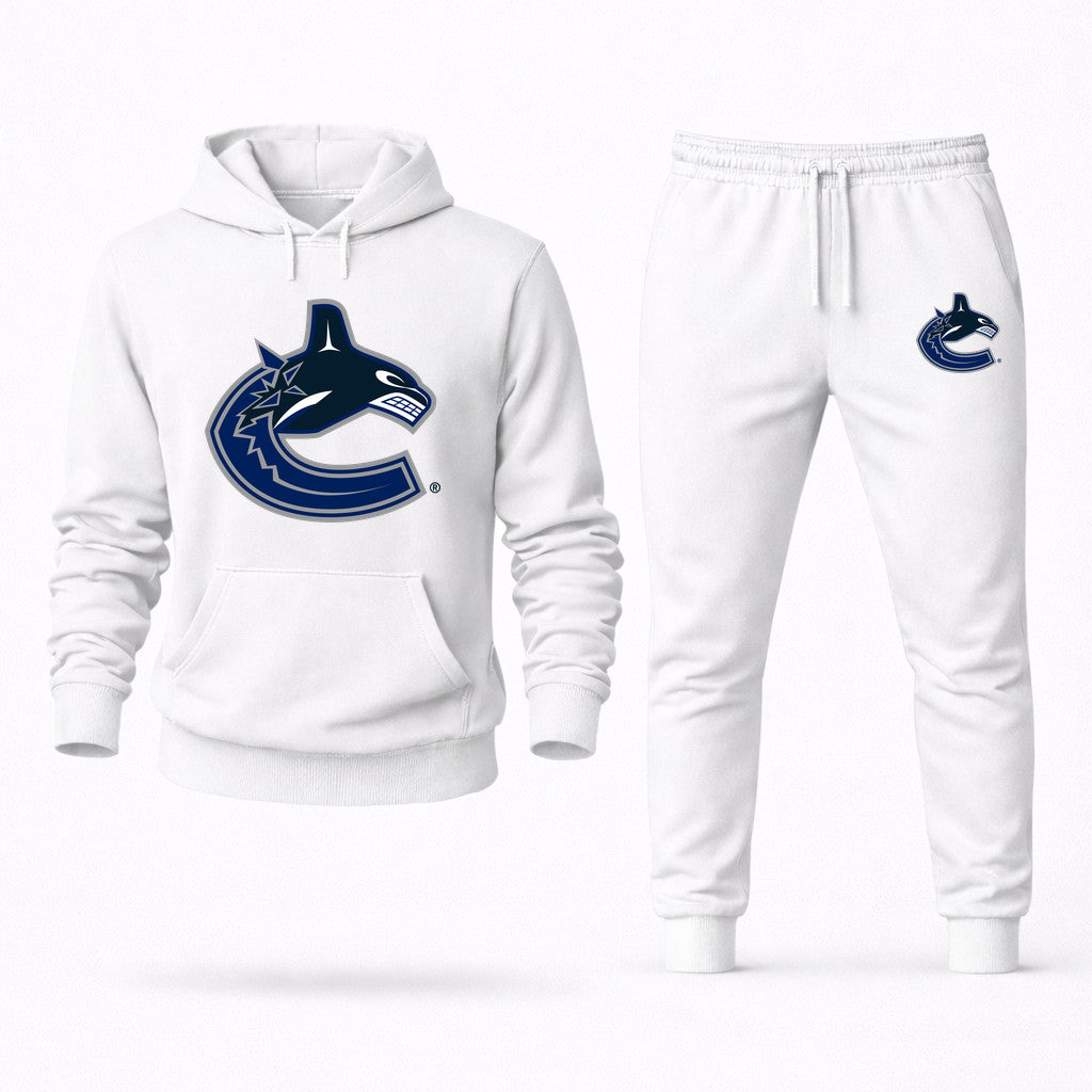 Vancouver Canucks Hoodie and Joggers Set - White
