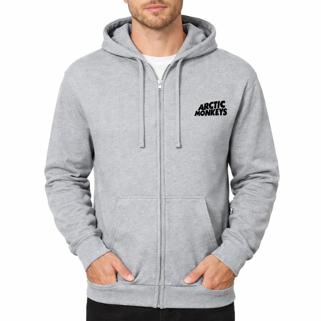 Arctic Monkeys Zipper Hoodie - Grey