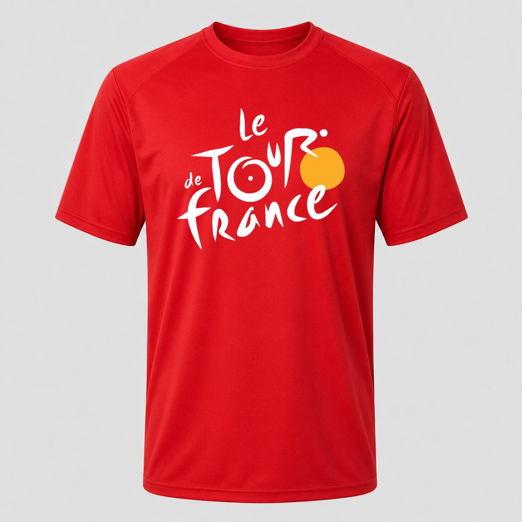 Men's Tour de France White Performance T-Shirt - Red