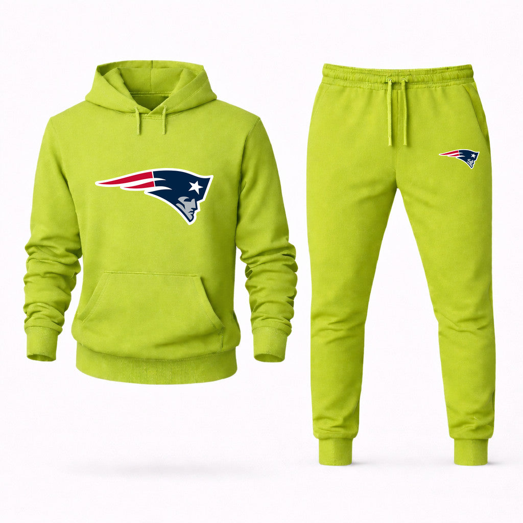 New England Patriots Hoodie and Joggers Set - Lime Green