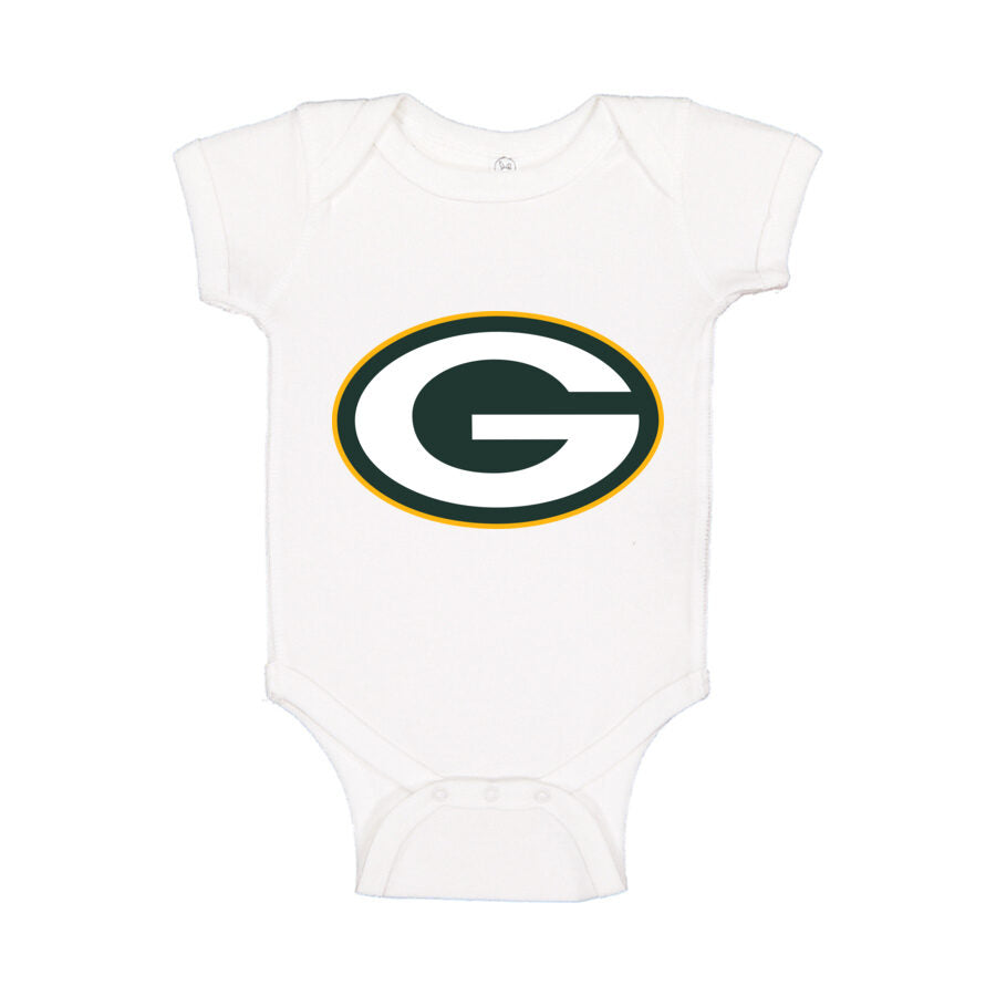Green Bay Packers Baby Romper Onesie - White