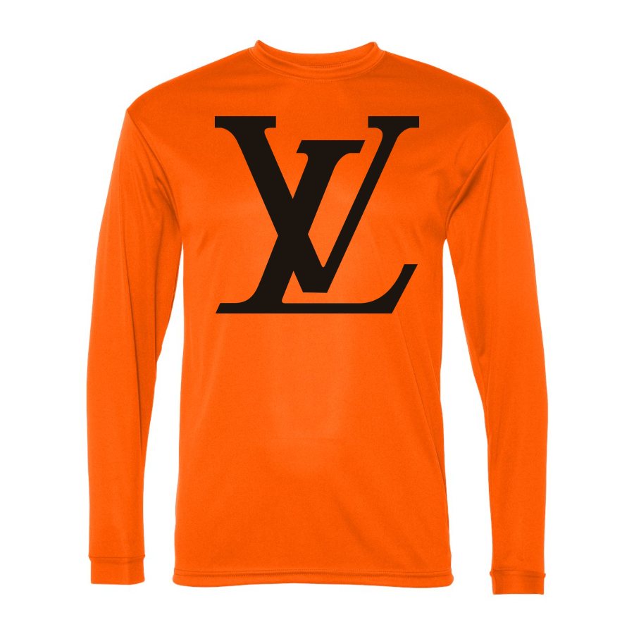 Men's Louis Vuitton Polyester Long Sleeve T-Shirt - Safety Orange