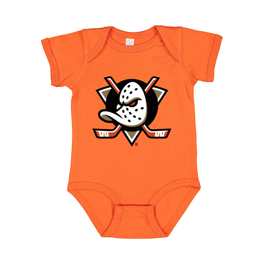 Anaheim Ducks Baby Romper Onesie - Orange