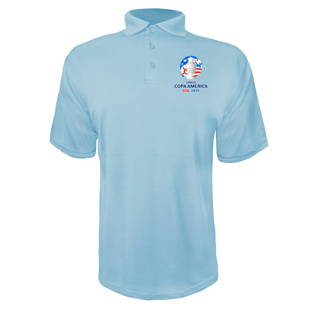 Copa América 2024 Sky Blue polyester polo