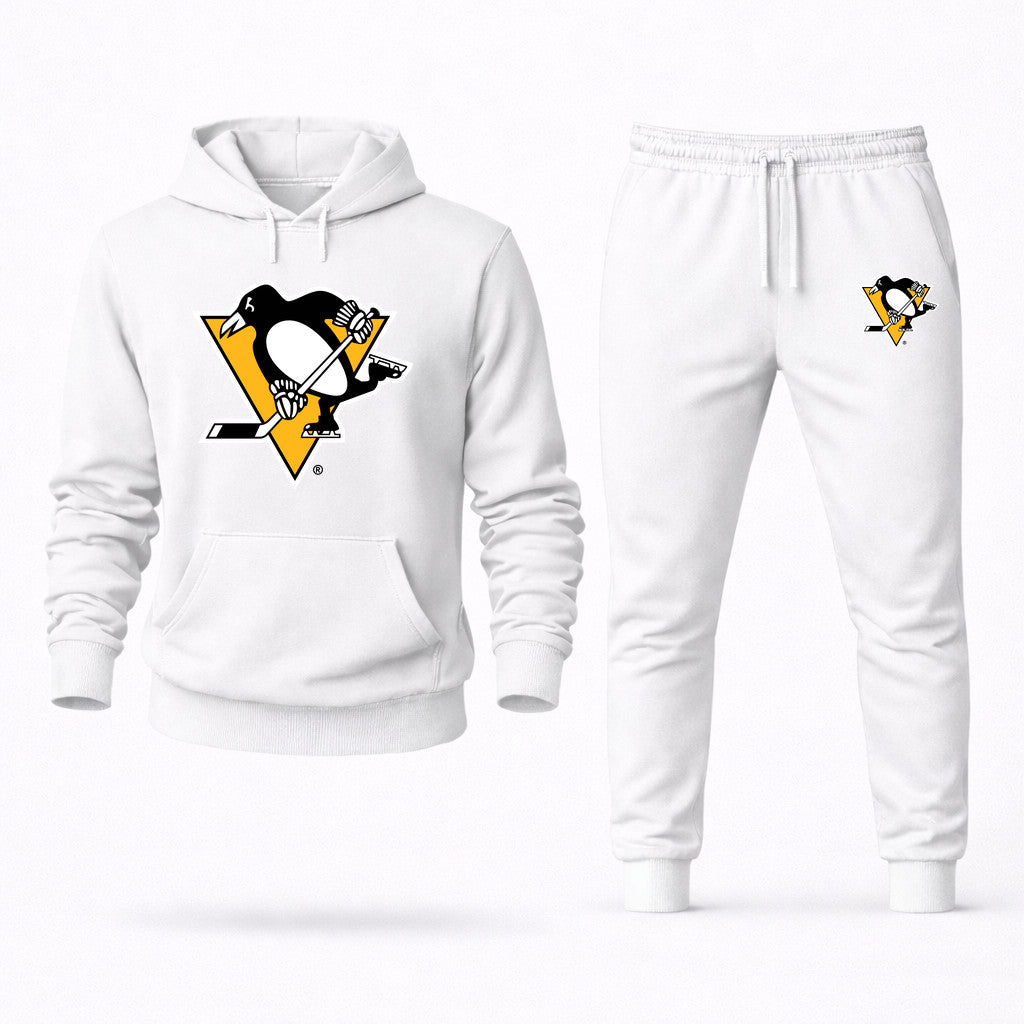 Pittsburgh Penguins Hoodie and Joggers Set - White
