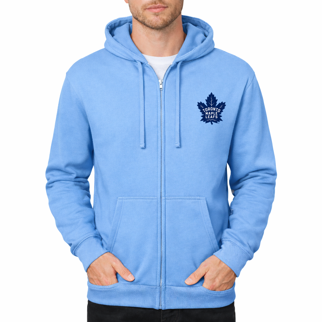 Men's Toronto Maple Leafs Zipper Hoodie - Sky Blue