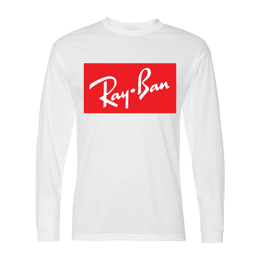 Men's Ray-Ban Polyester Long Sleeve T-Shirt - White