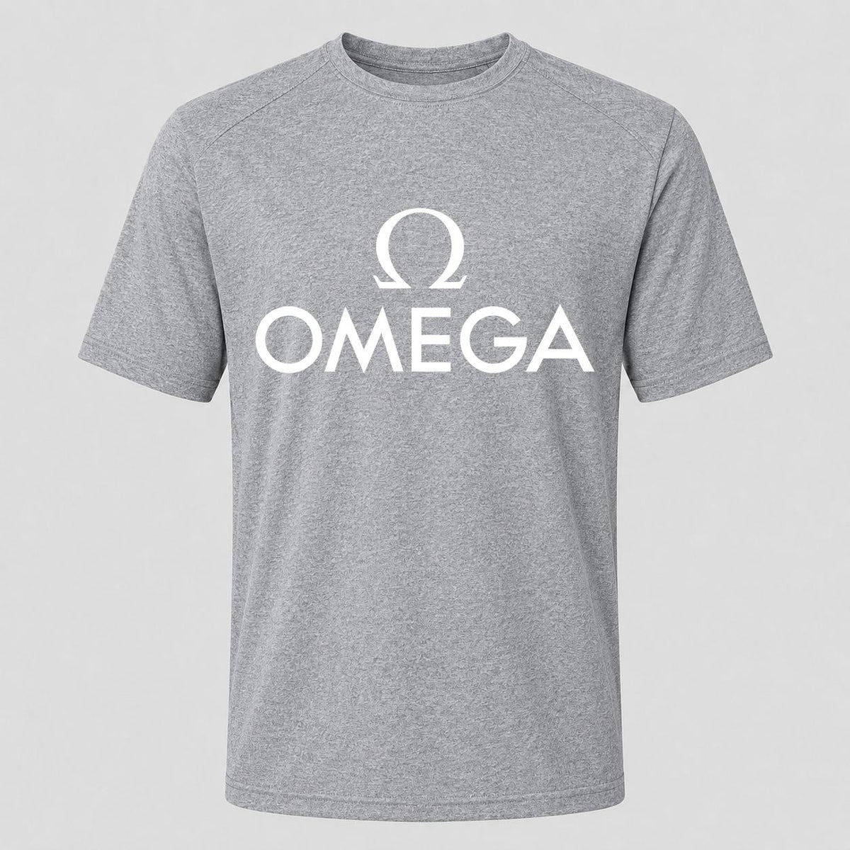 Men's Omega White Performance T-Shirt - Gray