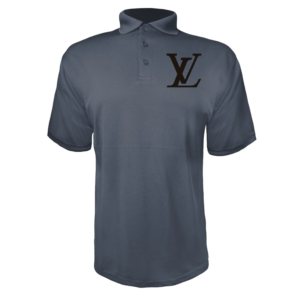 Louis Vuitton men's polyester polo in Charcoal