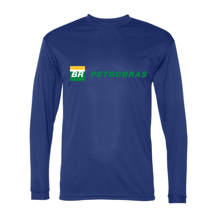 Men's Petrobras Polyester Long Sleeve T-Shirt - Royal Blue
