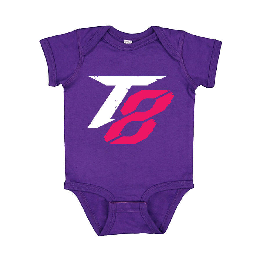 Tekken 8 White Logo Baby Romper Onesie - Purple