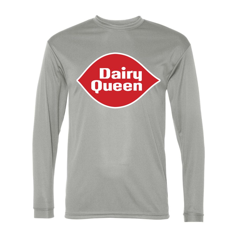 Men's Dairy Queen Polyester Long Sleeve T-Shirt - Silver