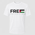 Men's Free Palestine Black Performance T-Shirt - White