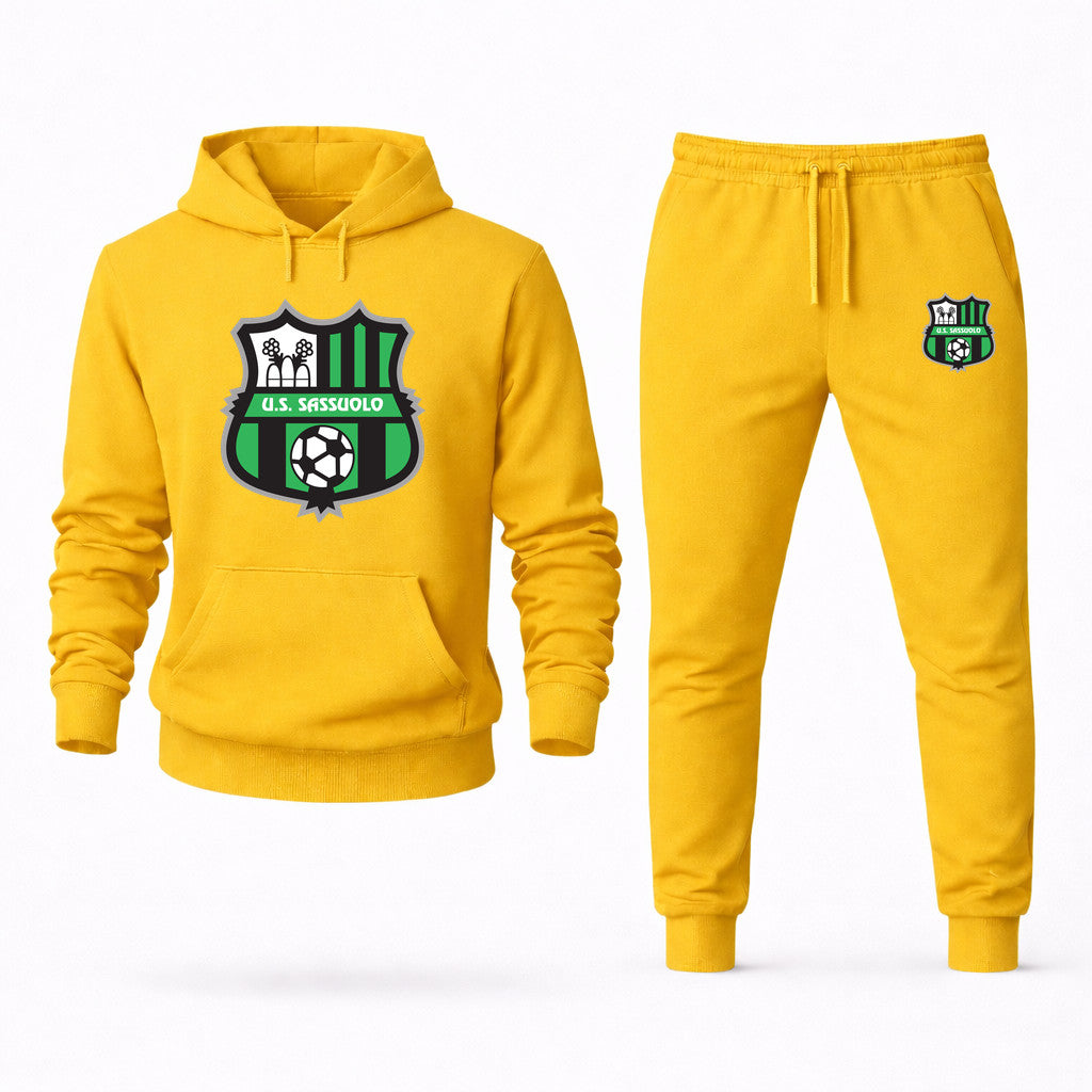 U.S. Sassuolo Soccer Hoodie and Joggers Set - Yellow
