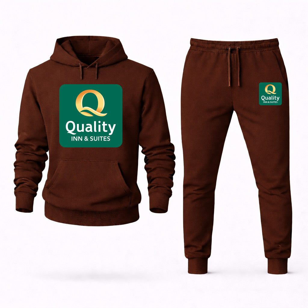 Quality Inn & Suites Hoodie and Joggers Set - Brown