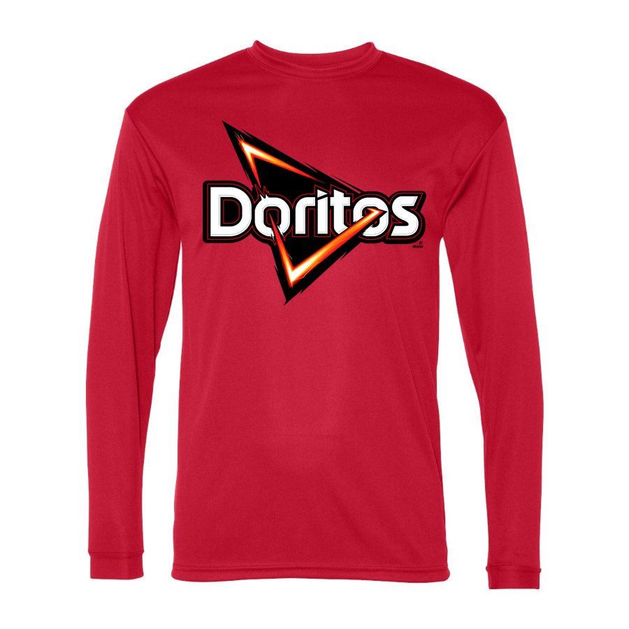 Men's Doritos food Polyester Long Sleeve T-Shirt - Red