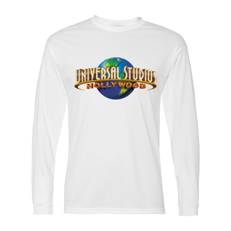 Men's Universal Studios Hollywood Polyester Long Sleeve T-Shirt - White