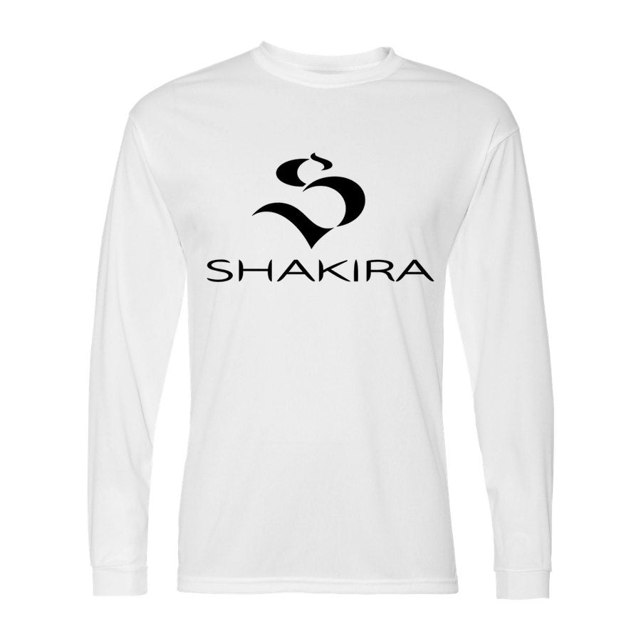 Men's Shakira Polyester Long Sleeve T-Shirt - White