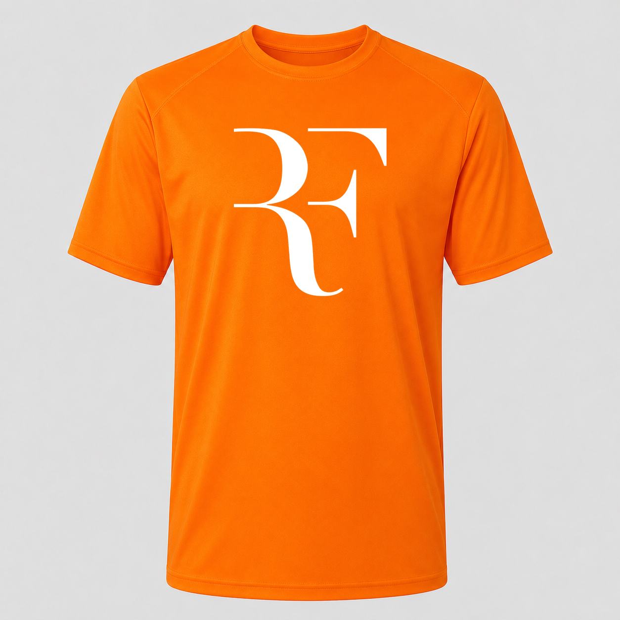 Men's Roger Federer White Performance T-Shirt - Orange