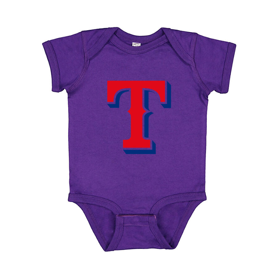 Texas Rangers Baby Romper Onesie - Purple