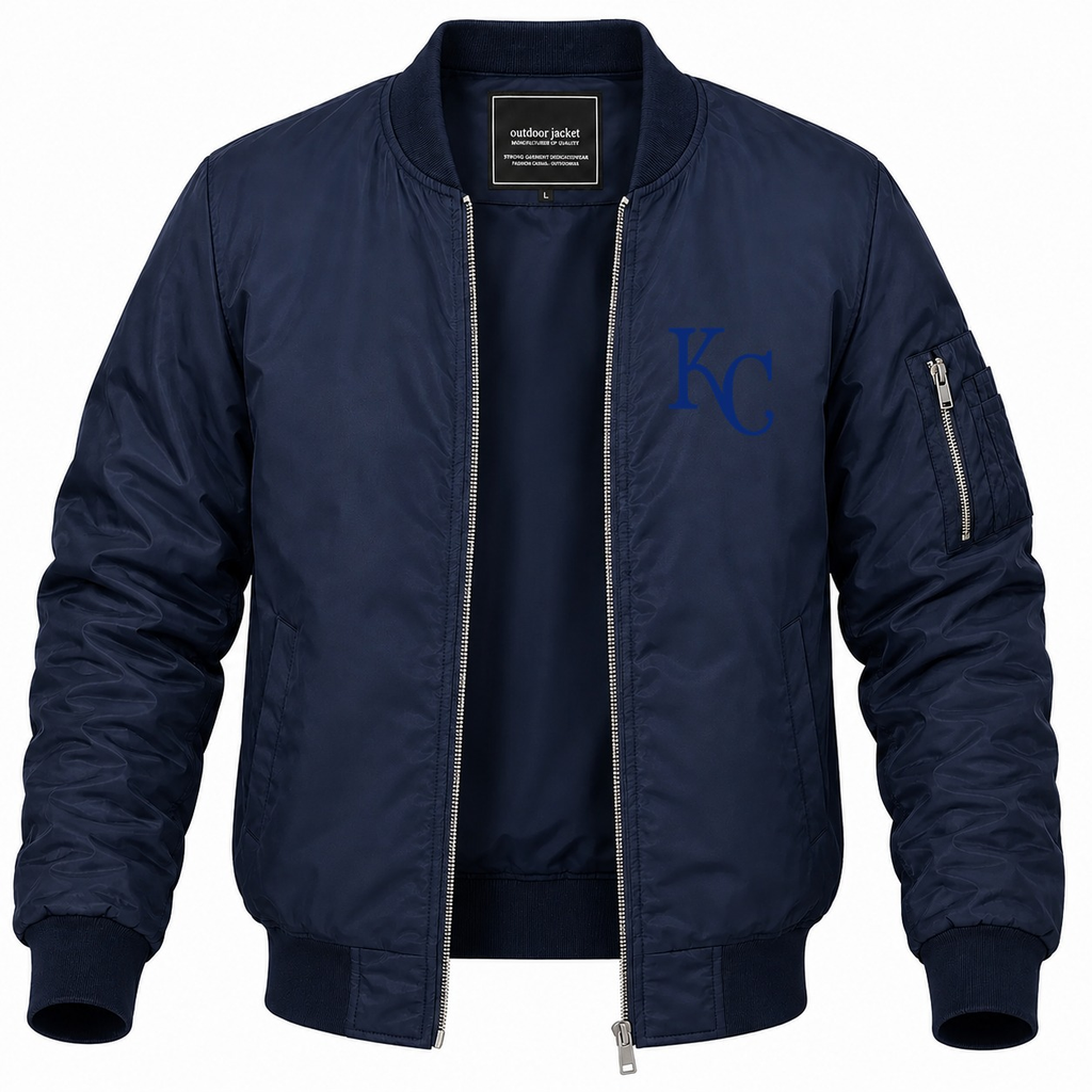 Men's Kansas City Royals Lightweight Bomber Jacket - Navy
