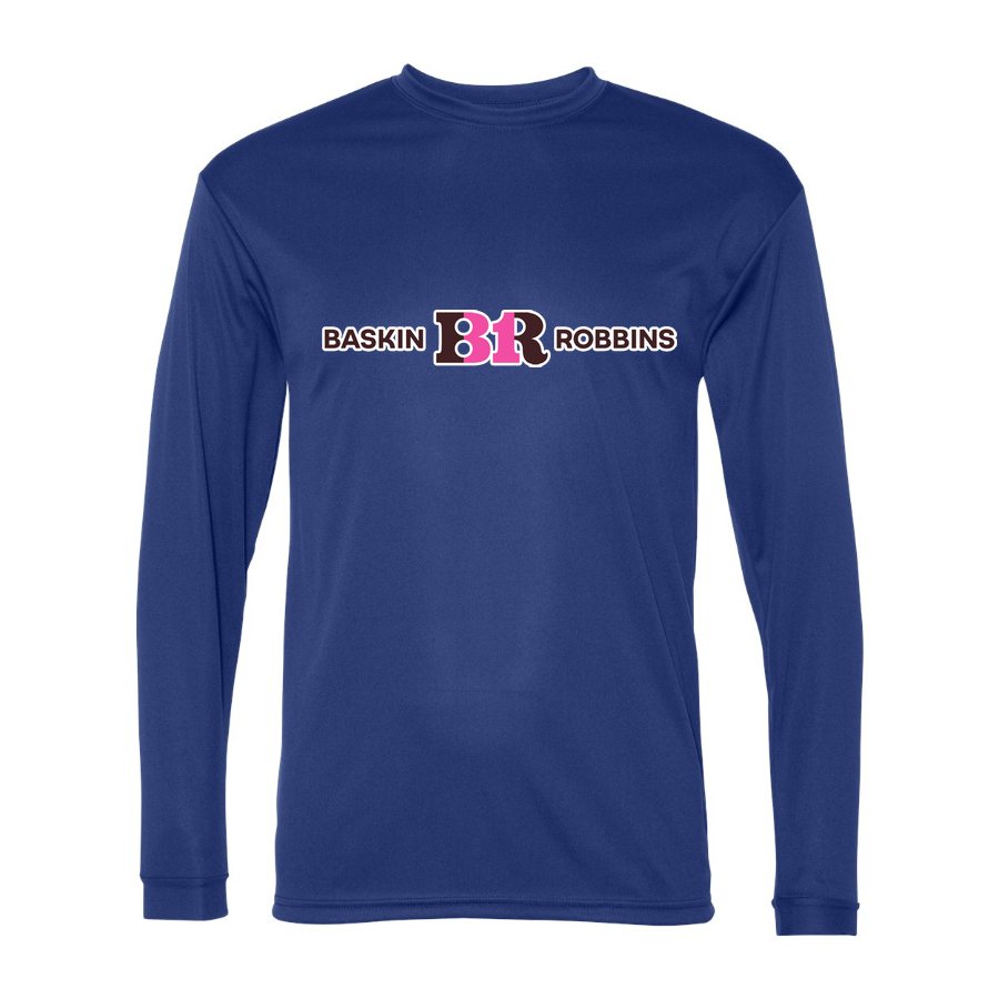 Men's Baskin-Robbins Polyester Long Sleeve T-Shirt - Royal Blue
