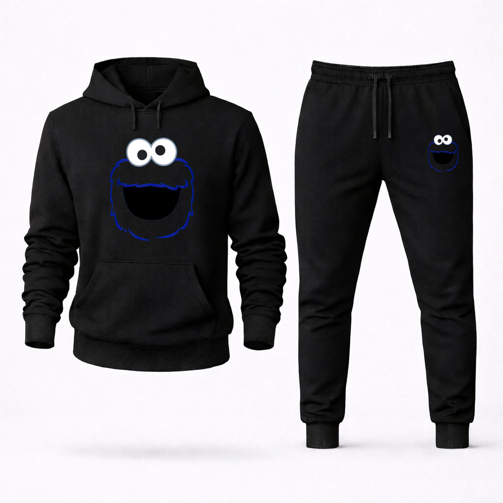Cookie Monster Hoodie and Joggers Set - Black
